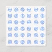 Snowflake Light Blue Winter Pattern Begleitkarte (Vorderseite)
