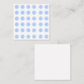 Snowflake Light Blue Winter Pattern Begleitkarte (Vorne/Hinten)