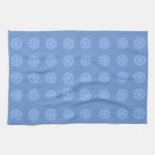 Snowflake Light Blue Winter Pattern Geschirrtuch (Horizontal)