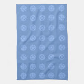 Snowflake Light Blue Winter Pattern Geschirrtuch (Vertikal)