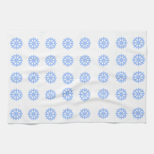 Snowflake Light Blue Winter Pattern Geschirrtuch