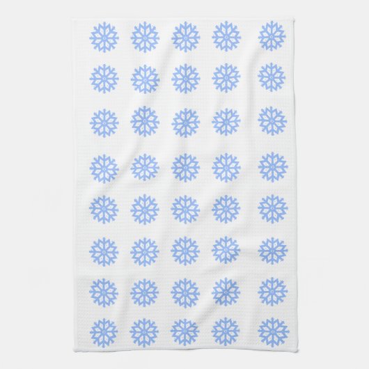 Snowflake Light Blue Winter Pattern Geschirrtuch (Vertikal)