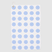 Snowflake Light Blue Winter Pattern Golfhandtuch (Vorderseite)