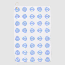 Snowflake Light Blue Winter Pattern Golfhandtuch