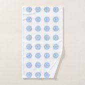  Snowflake Light Blue Winter Pattern  Handtuch (Handtuch)