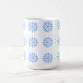 Snowflake Light Blue Winter Pattern Kaffeetasse (Mittel)