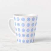 Snowflake Light Blue Winter Pattern Milchtasse (Linke Ecke)