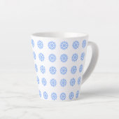 Snowflake Light Blue Winter Pattern Milchtasse (Rechte Ecke)