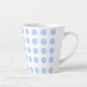 Snowflake Light Blue Winter Pattern Milchtasse (Rechts)