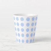 Snowflake Light Blue Winter Pattern Milchtasse (Vorderseite)