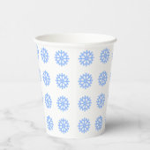 Snowflake Light Blue Winter Pattern Pappbecher (Rechts)