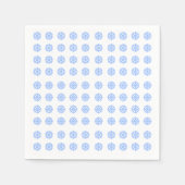 Snowflake Light Blue Winter Pattern Serviette (Vorderseite)