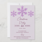 Snowflake Lila Glam Elegante Festival (Vorderseite)