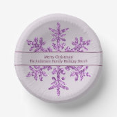 Snowflake Lila Glam Niedliches Party Pappteller (Vorderseite)