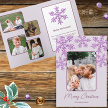 Snowflake Lila Glam Trendy Script Chic 5 Foto