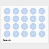 Snowflake Line Art Blue Sticker (Blatt)