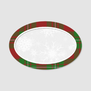 Snowflake MacGregor Kariert Name Tag Namensschild