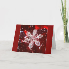 Snowflake Macintosh Foto Red Fügen Sie Ihre eigene Feiertagskarte
