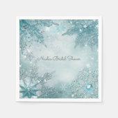 Snowflake Magic Winter Wunderland Party Serviette (Vorderseite)
