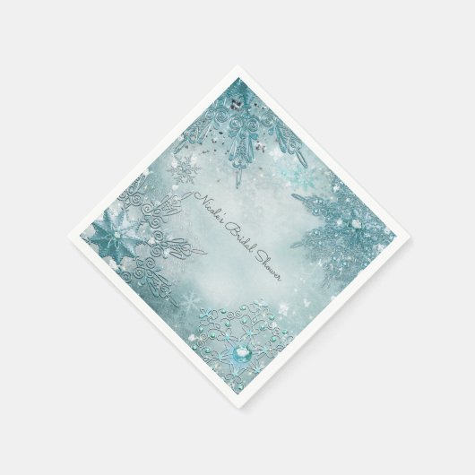 Snowflake Magic Winter Wunderland Party Serviette (Ecke)