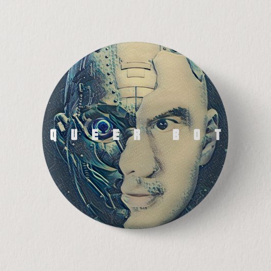 SNŐWFLAKE MAKER - QUEERBOT - ABZEICHEN BUTTON (Vorderseite)