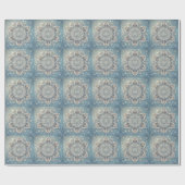 Snowflake Mandala in Frosty Hues 3 Geschenkpapier (Flach)