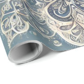 Snowflake Mandala in Frosty Hues 3 Geschenkpapier (Rolleneckpunkt)