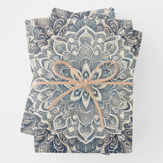 Snowflake Mandala in Frosty Hues 3 Geschenkpapier Set (Beispiel)