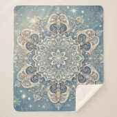 Snowflake Mandala in Frosty Hues 3 Sherpadecke (Vorderseite)