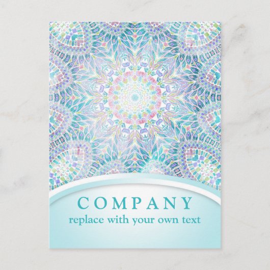 Snowflake Mandala Postkarte (Vorderseite)