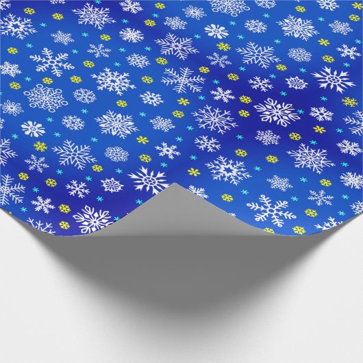 Snowflake Marine blau königsblauen modernen chic e Geschenkpapier (Ecke)