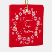 Snowflake Memaw's First Christmas Keramikornament (Rechts)