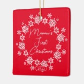 Snowflake Memaw's First Christmas Keramikornament (Links)