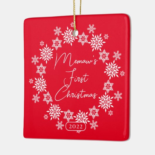 Snowflake Memaw's First Christmas Keramikornament (Links)