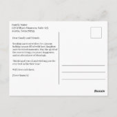 Snowflake Merry Christmas Family Photo Holiday Postkarte (Rückseite)