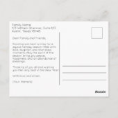 Snowflake Modern Family Foto Holiday Card Postkarte (Rückseite)