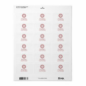 Snowflake Monogram Adressaufkleber (Vorne)