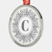 Snowflake Monogram Ornament Aus Metall (Links)
