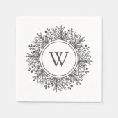 Snowflake Monogram Serviette (Vorderseite)