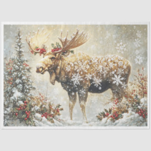 Snowflake Moose Seidenpapier