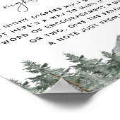 Snowflake Mountain Baby Dusche Spate Night Diapers Poster (Ecke)