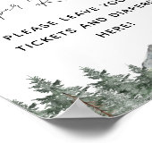 Snowflake Mountain Babydusche Windeln Raffelzeiche Poster (Ecke)