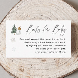 Snowflake Mountain Winter Baby Shower Buchungsanfr Begleitkarte