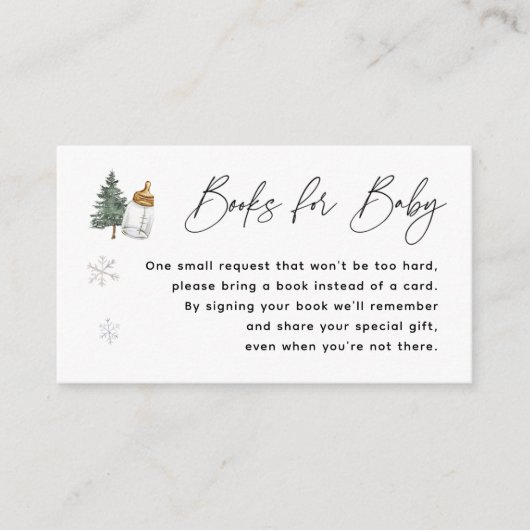 Snowflake Mountain Winter Baby Shower Buchungsanfr Begleitkarte (Vorderseite)