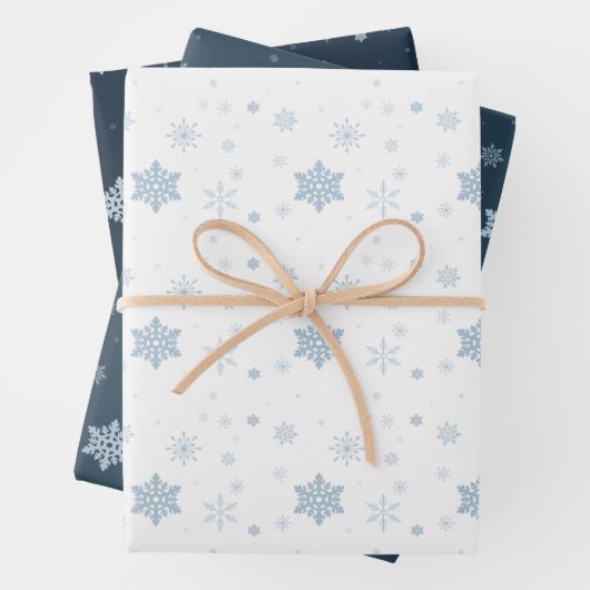 Snowflake Multi-Color Geschenkpapier Set (Beispiel)