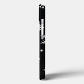 Snowflake Muster Black Phone Case (Rückseite / Links)