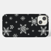 Snowflake Muster Black Phone Case iPhone Hülle (Rückseite (Horizontal))
