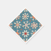 Snowflake Muster Napkin mit blauem Hintergrund Serviette (Ecke)