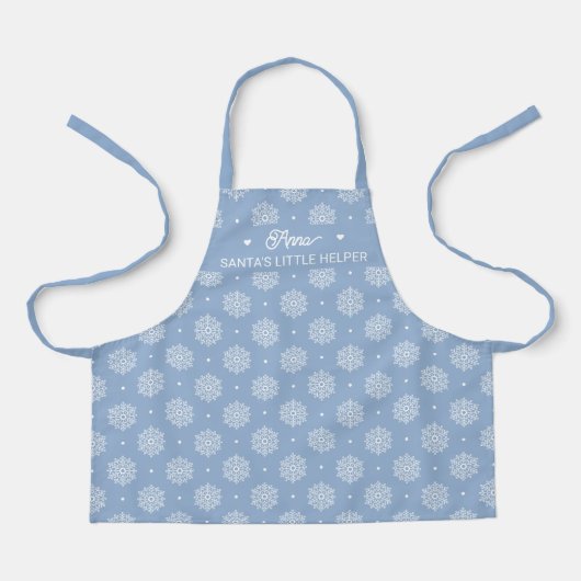 Snowflake Muster Niedlich Light Blue Child Weihnac Schürze (Vorderseite)