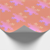 Snowflake Muster Ombre Lmon Pink Orange Niedlich Geschenkpapier (Ecke)